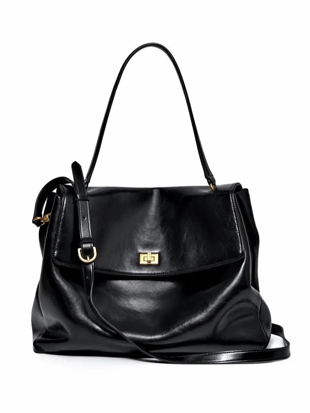 New w/ Tags Atorie Rodeo Inspired Black Leather Shoulder/Crossbody Bag.